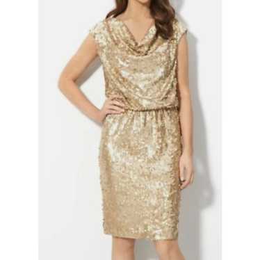 NWOT - ELIZA J Gold Sequin Dress, cocktail dress, 