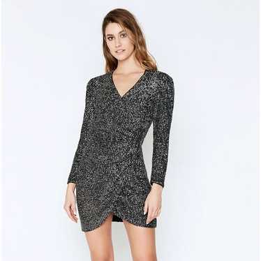 Bardot Sequin Long Sleeve Sparkle Dress Charcoal … - image 1