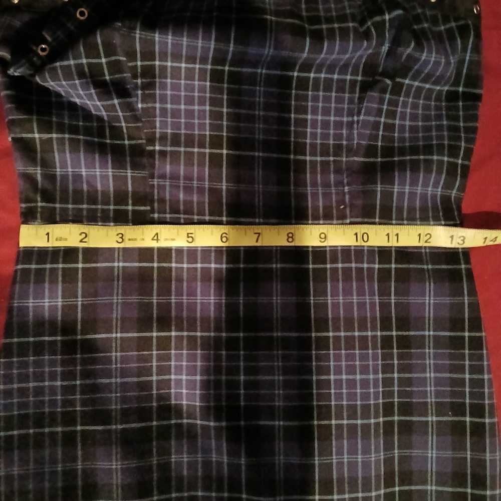 Vtg Adeline Street purple plaid dress - image 4