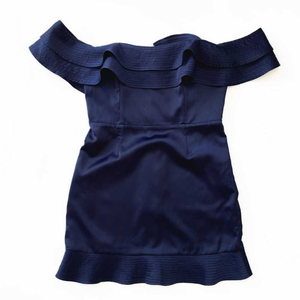 Bardot Athena Frill Off the Shoulder Navy Blue Ru… - image 3