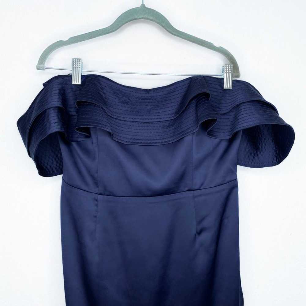 Bardot Athena Frill Off the Shoulder Navy Blue Ru… - image 4