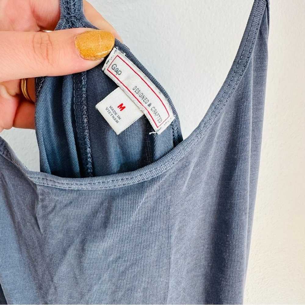 GAP Grey Blue Drawstring Tie Racerback Tank Top S… - image 4