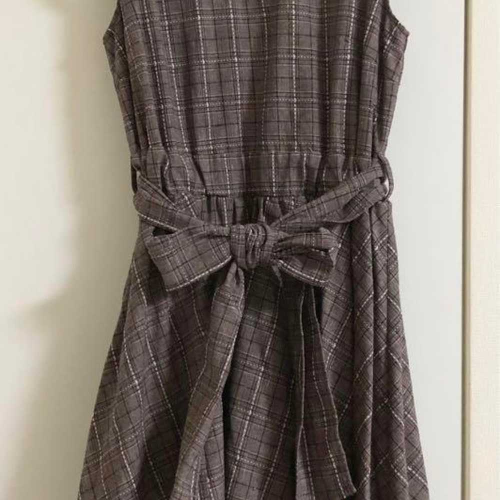 Axes Femme dress, brown, checkered, rose. - image 1