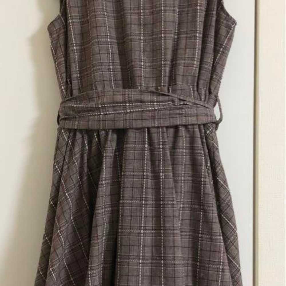 Axes Femme dress, brown, checkered, rose. - image 2