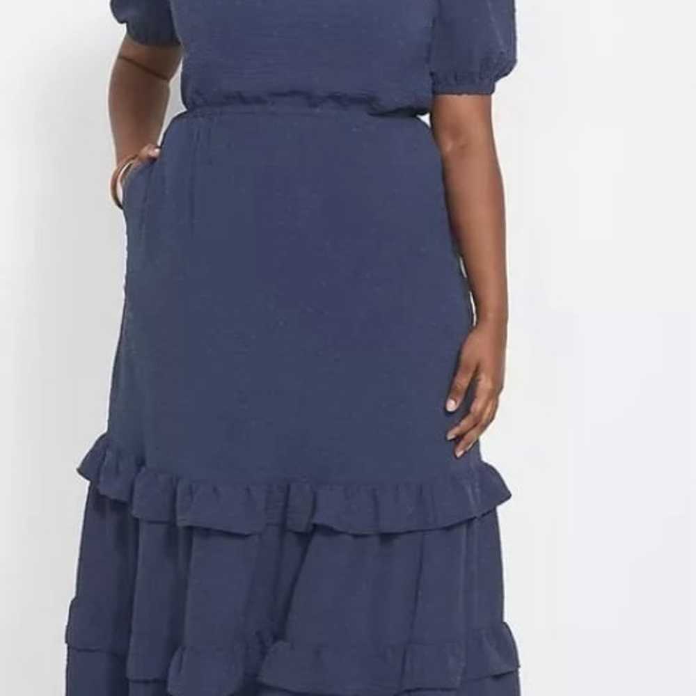 Lane Bryant Off the Shoulder Maxi Dress With Tier… - image 1