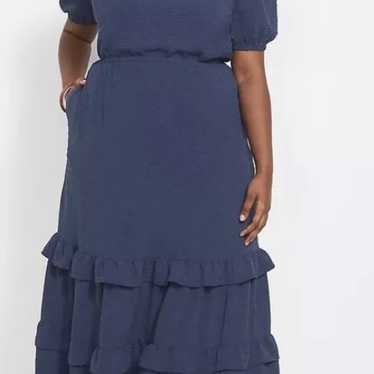 Lane Bryant Off the Shoulder Maxi Dress With Tier… - image 1