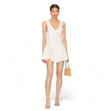 Free People Eye Catching Mini Dress White Cotton … - image 1