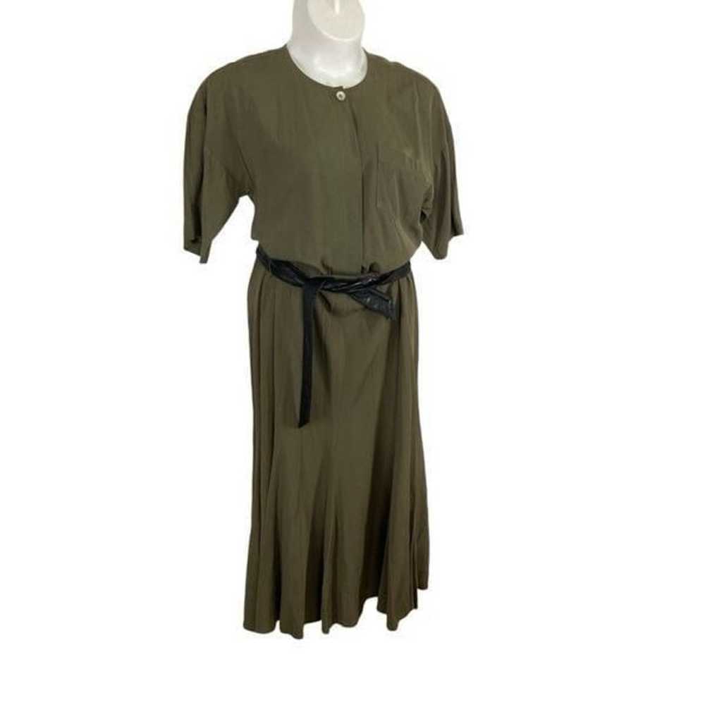 Rabbit Rabbit Rabbit 14 Khaki Green Maxi Dress 80… - image 1