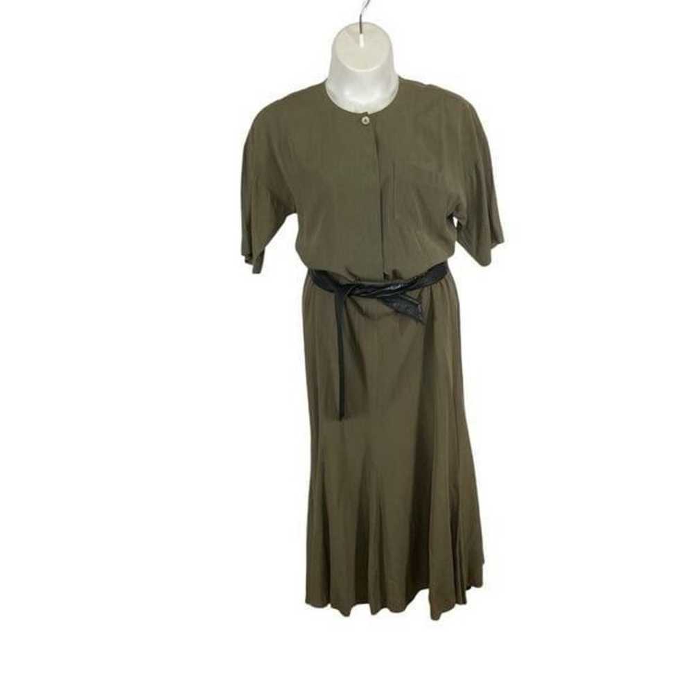 Rabbit Rabbit Rabbit 14 Khaki Green Maxi Dress 80… - image 3