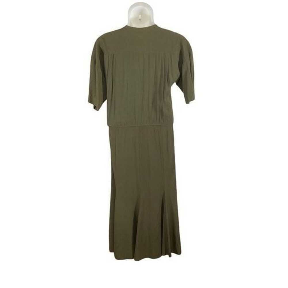 Rabbit Rabbit Rabbit 14 Khaki Green Maxi Dress 80… - image 4