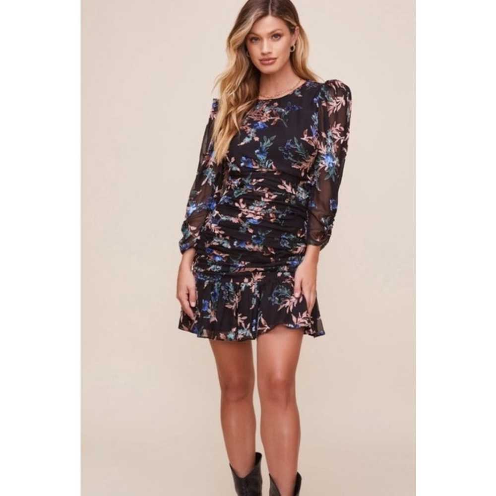 ASTR the Label Black Rosalind Floral Mini Dress, … - image 1