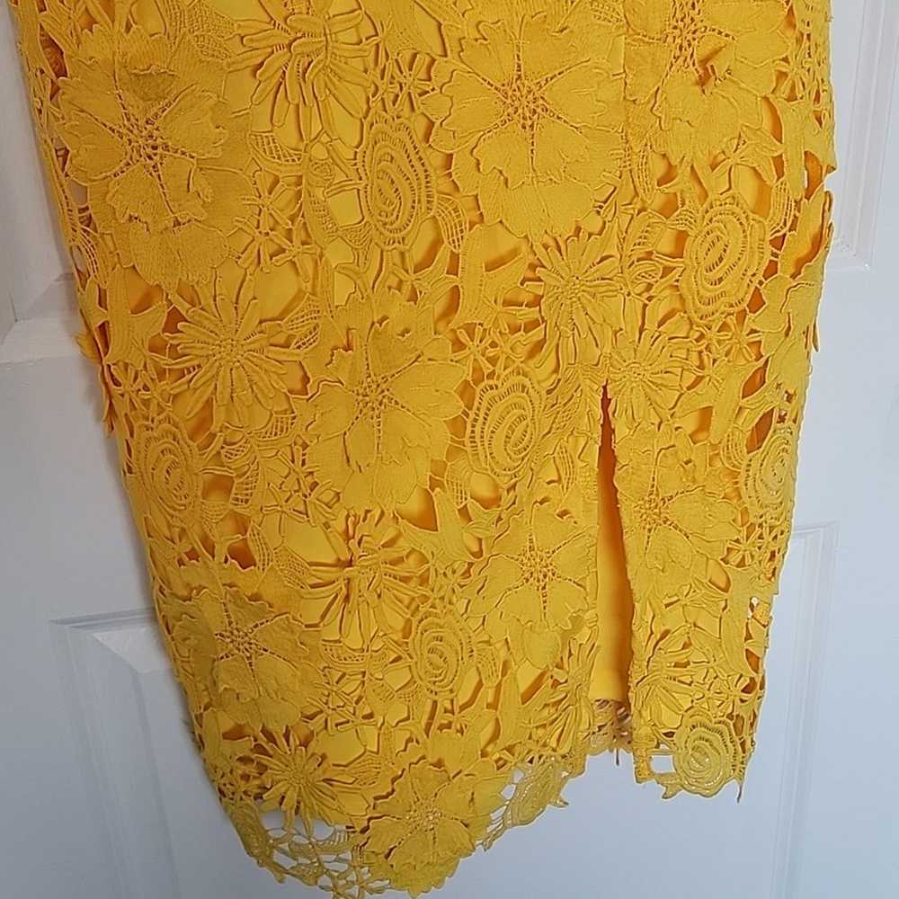 Lulus Steal Your Heart Yellow Crochet Lace Midi D… - image 4