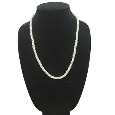 Small Pearl Necklace Vintage 24" Long Unbranded P… - image 1