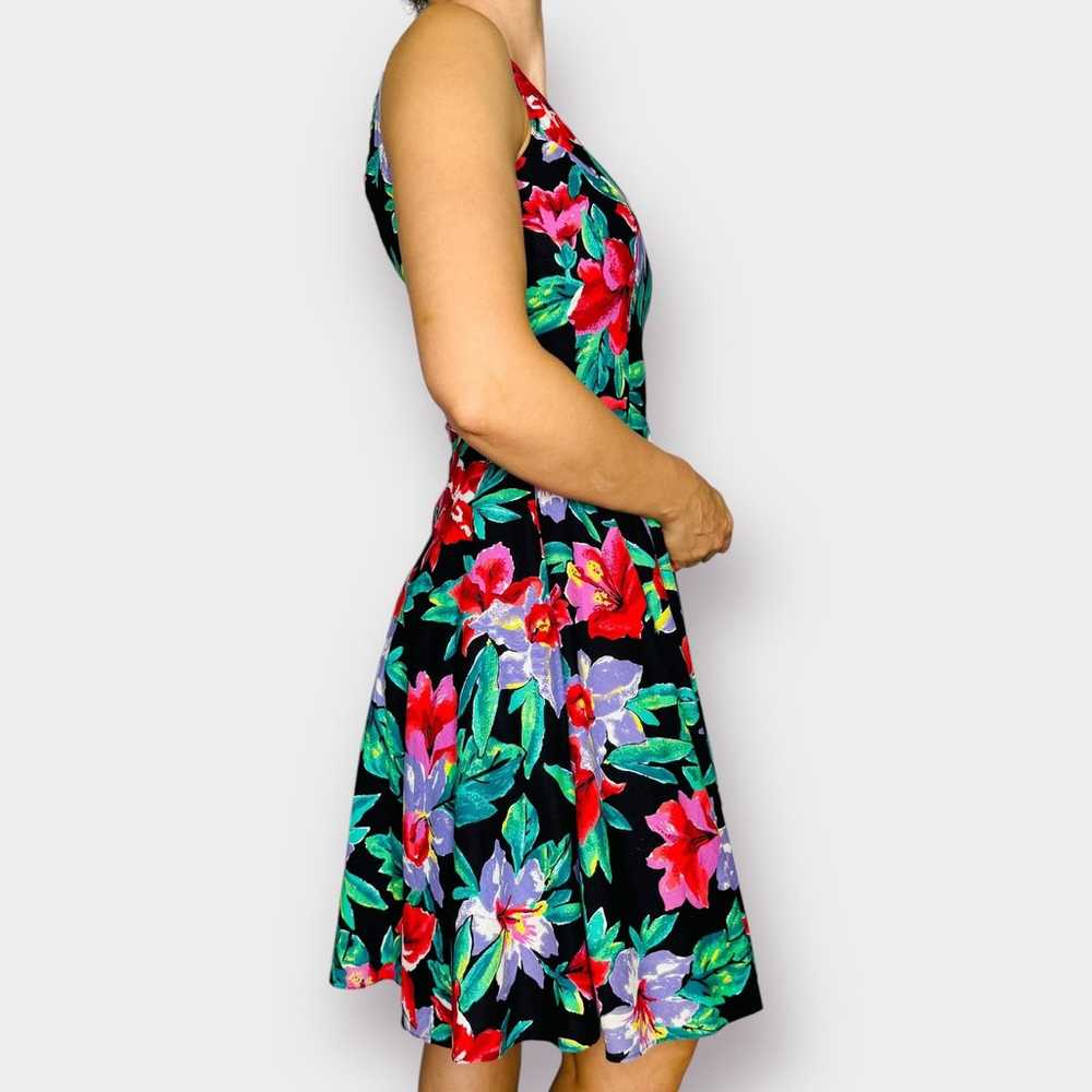 90s D.B.A.-L.A. Floral Party Dress - image 6