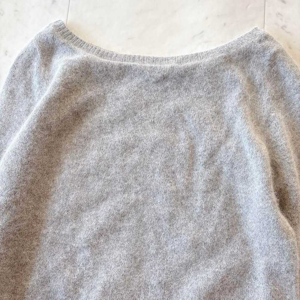 Knit Angora x Silk Shirt Different Material Docki… - image 4