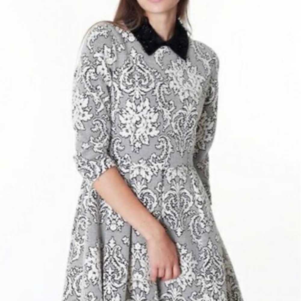 Grace Continental Collared Jacquard Dress - image 1