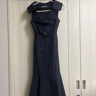 SNIDEL Sleeveless Flare Dress Navy