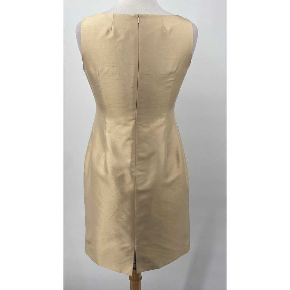 Kay Unger Raw Silk Mini Dress Sheath Cocktail Squ… - image 5