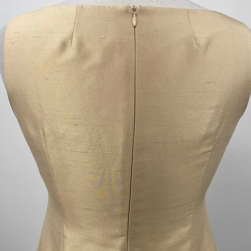 Kay Unger Raw Silk Mini Dress Sheath Cocktail Squ… - image 6