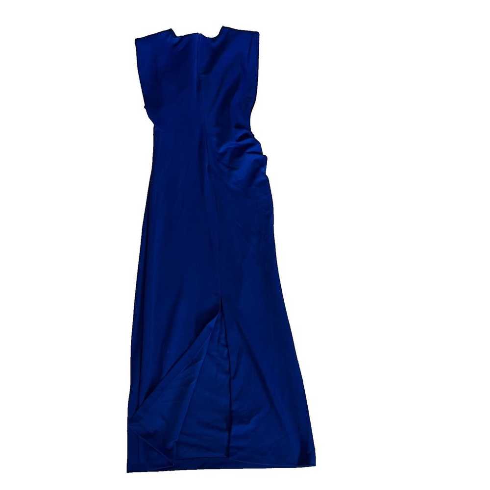 Zara Royal Blue Draped Intense Blue Midi Dress Me… - image 4