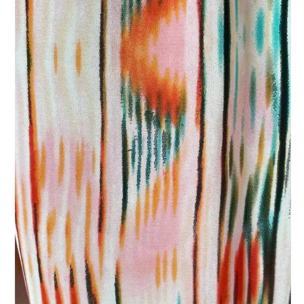 Parker Pink Striped Cut-out Sleeveless Silk Suri … - image 6