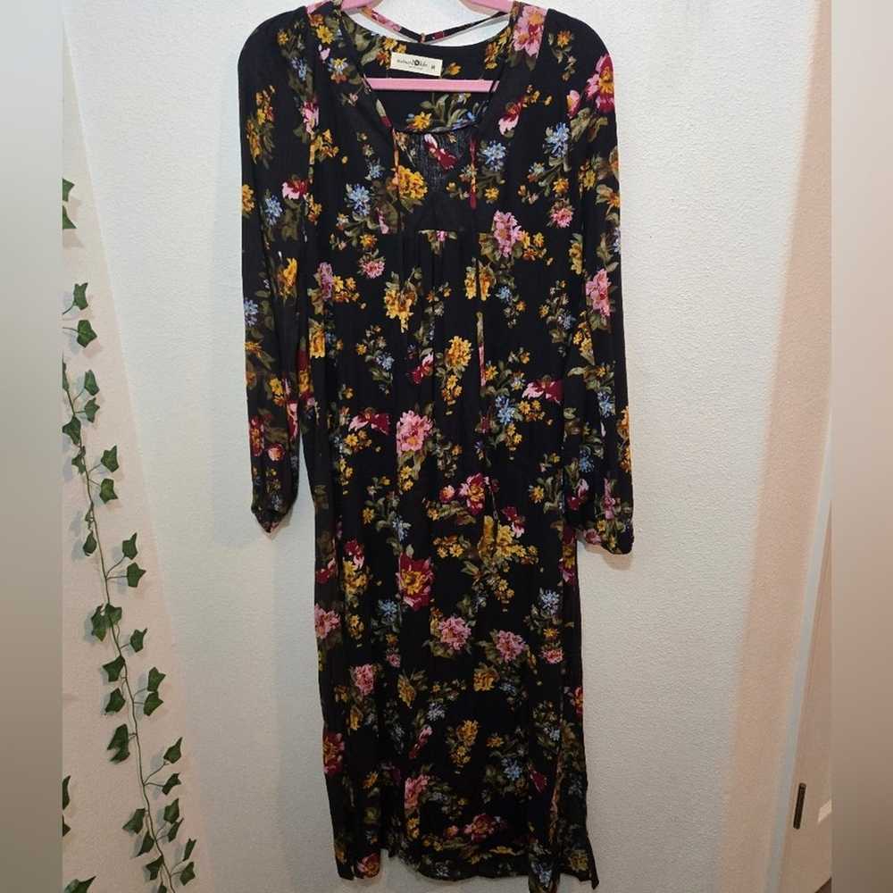 Natural Life Rowan Floral Long Sleeve Dress Medium - image 3