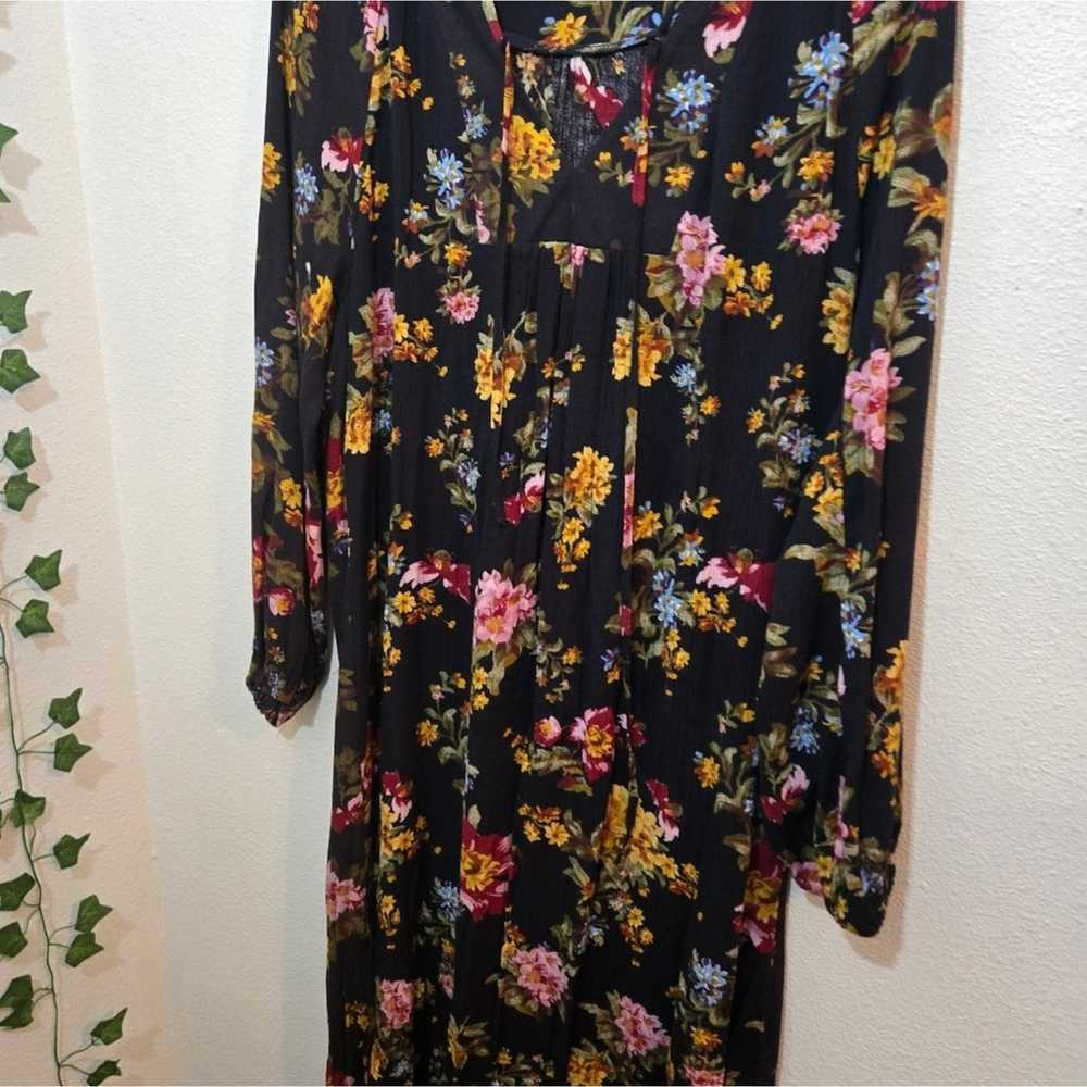 Natural Life Rowan Floral Long Sleeve Dress Medium - image 5