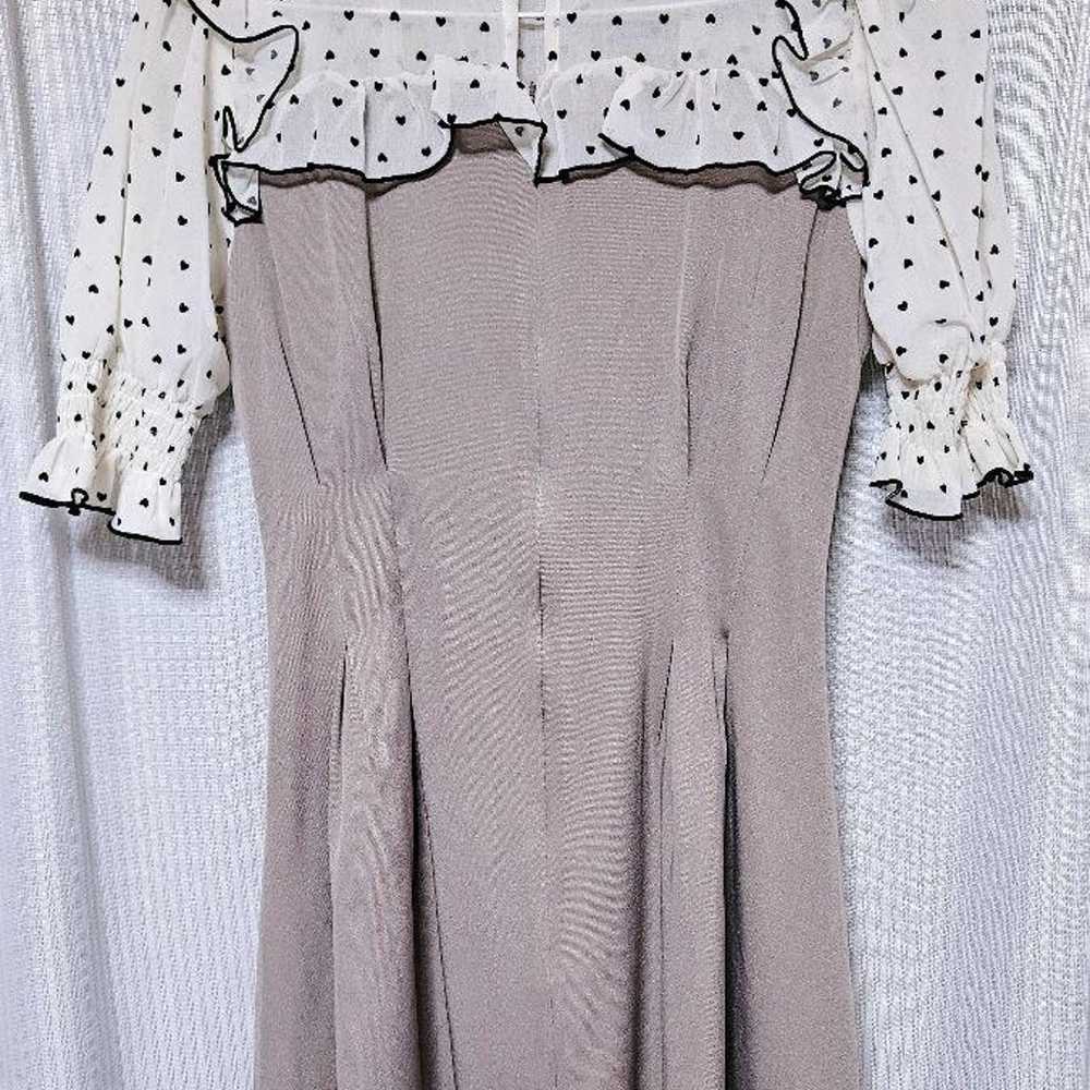 ROJITA Heart Dot Lace-up Short Sleeve Dress - image 2