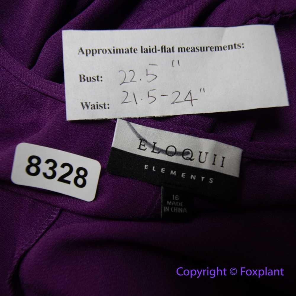 New! ELOQUII elements purple bow detail dress wom… - image 11