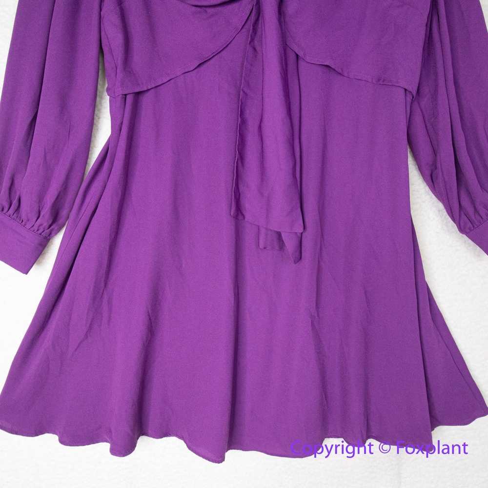 New! ELOQUII elements purple bow detail dress wom… - image 4