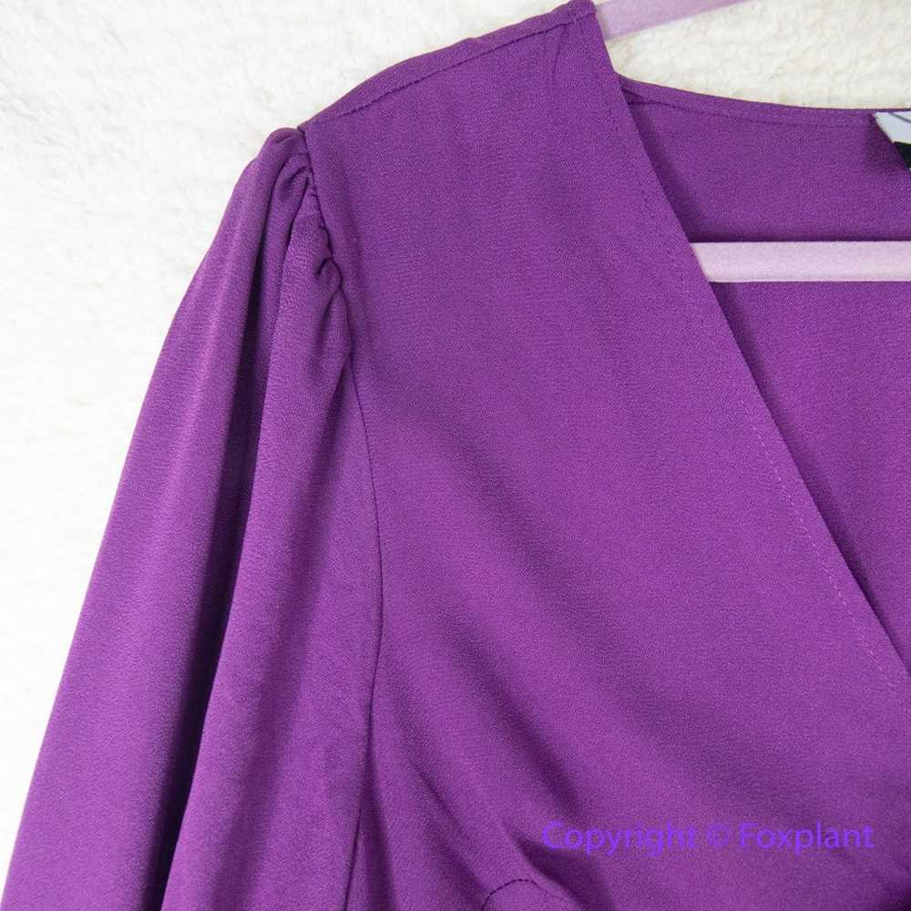 New! ELOQUII elements purple bow detail dress wom… - image 6