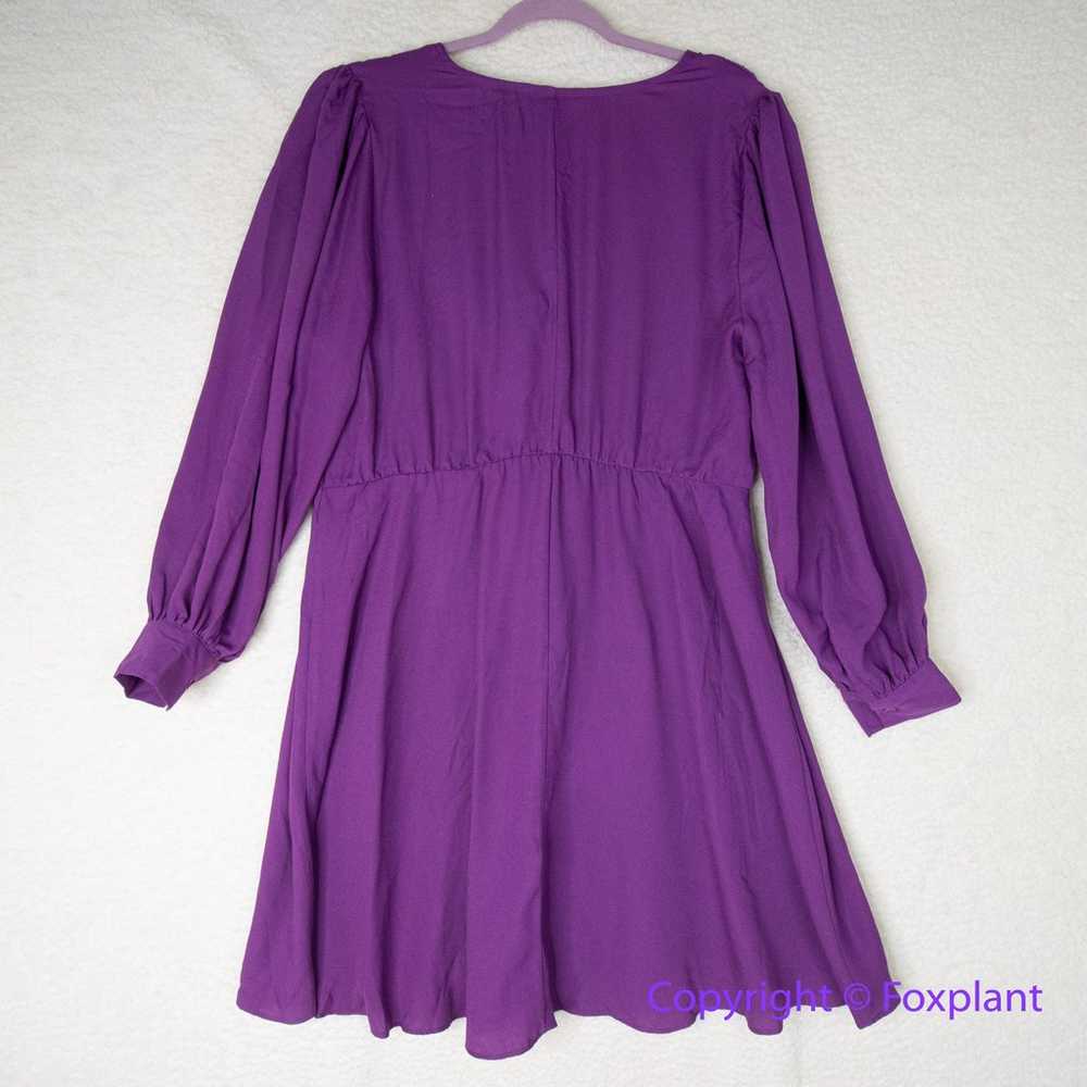 New! ELOQUII elements purple bow detail dress wom… - image 8