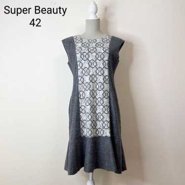 Super Beauty Plus Size Dress Floral Lace Wool Fabr