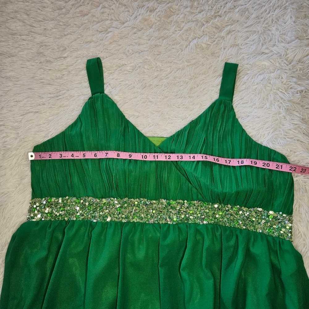 Ulla Popken Formal Maxi Dress Bright Green and Ch… - image 4