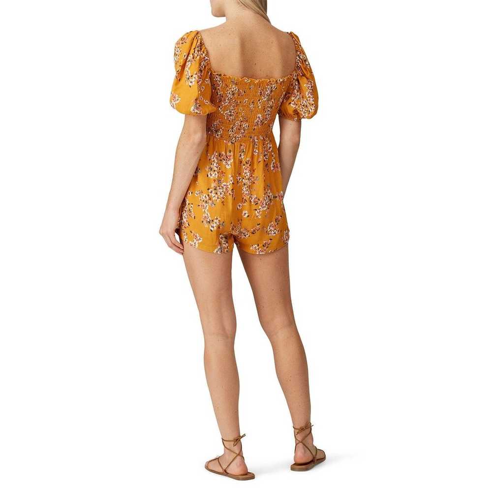 Flynn Skye Justine Romper Women's Small Orange Fl… - image 2