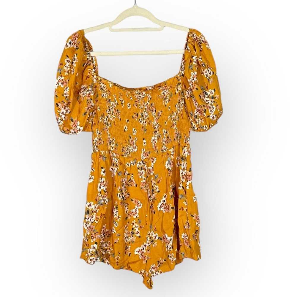 Flynn Skye Justine Romper Women's Small Orange Fl… - image 4