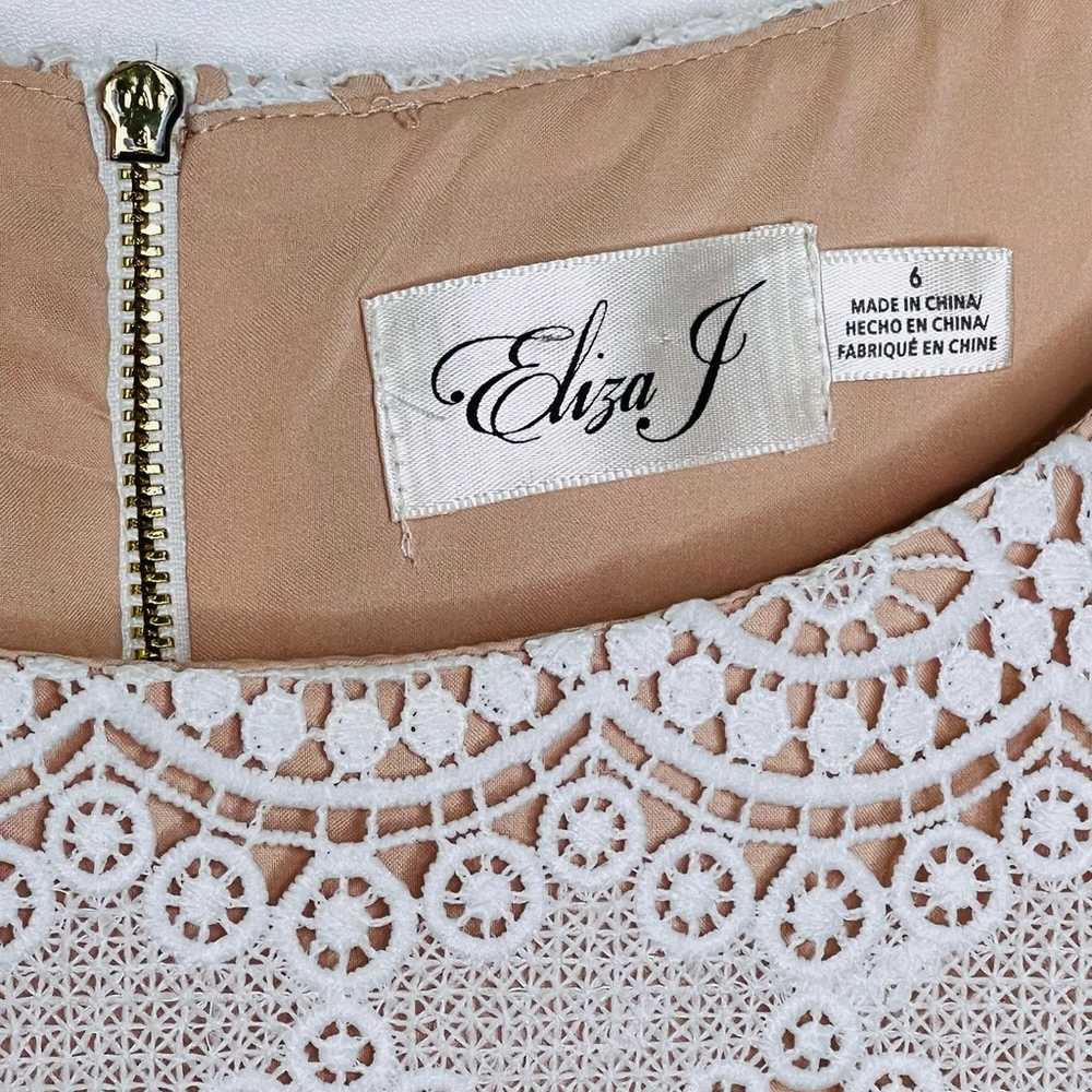 Eliza J Womens White Scalloped Lace Eyelet Mid-Th… - image 5