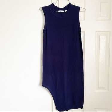 Finders Keepers knit navy blue sleeveless dress M