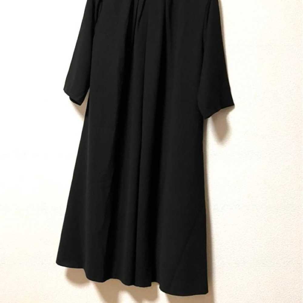 IWASA One Piece Black Formal Dress Loose Fit 3/4 … - image 10