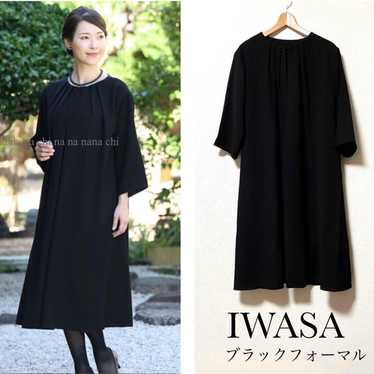 IWASA One Piece Black Formal Dress Loose Fit 3/4 … - image 1