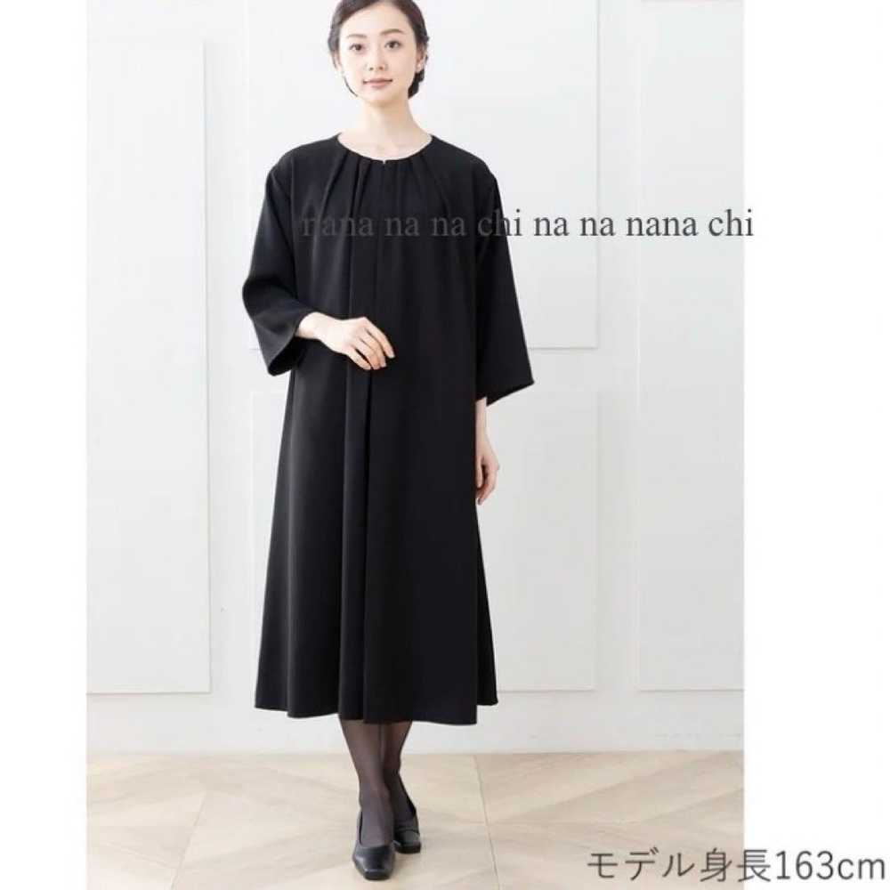 IWASA One Piece Black Formal Dress Loose Fit 3/4 … - image 2