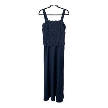 Alex Evenings dress navy blue lace sequin sleevel… - image 1