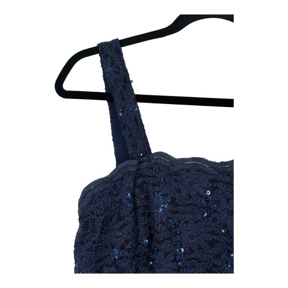 Alex Evenings dress navy blue lace sequin sleevel… - image 2