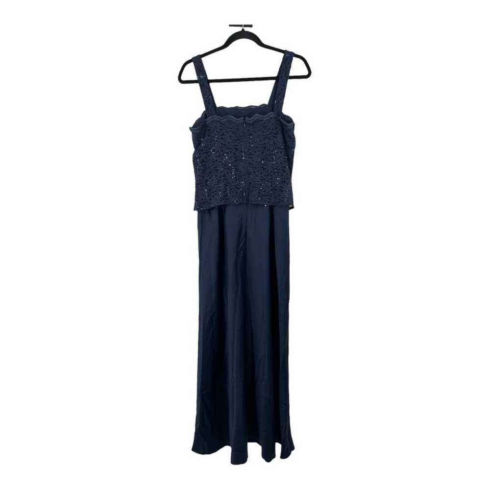 Alex Evenings dress navy blue lace sequin sleevel… - image 4