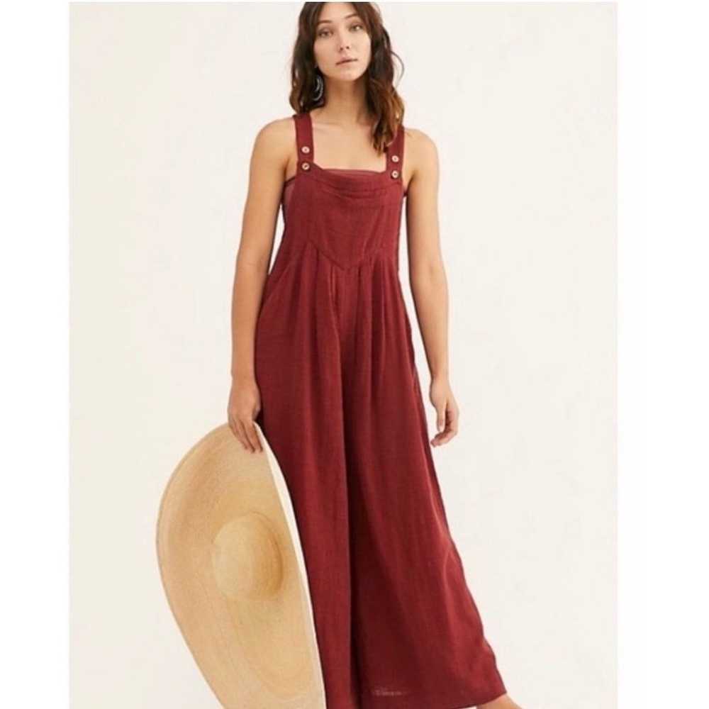 Free People Women's Wide Leg Sun-Drenched Overall… - image 1