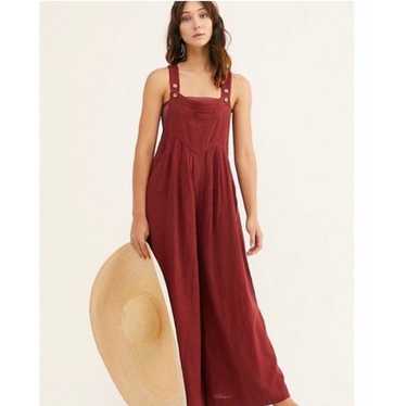 Free People Women's Wide Leg Sun-Drenched Overall… - image 1