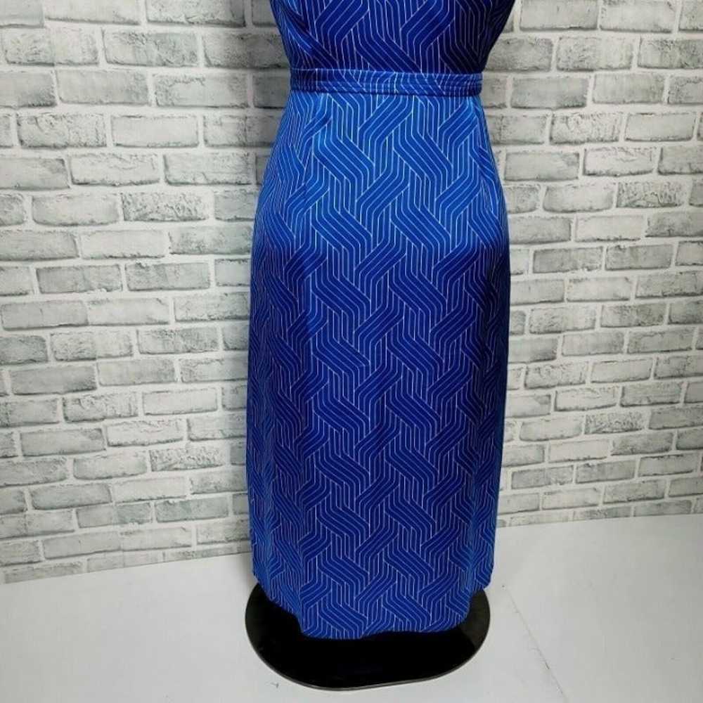 Equipment Size 10 Katherine Blue Silk Geo Pattern… - image 10