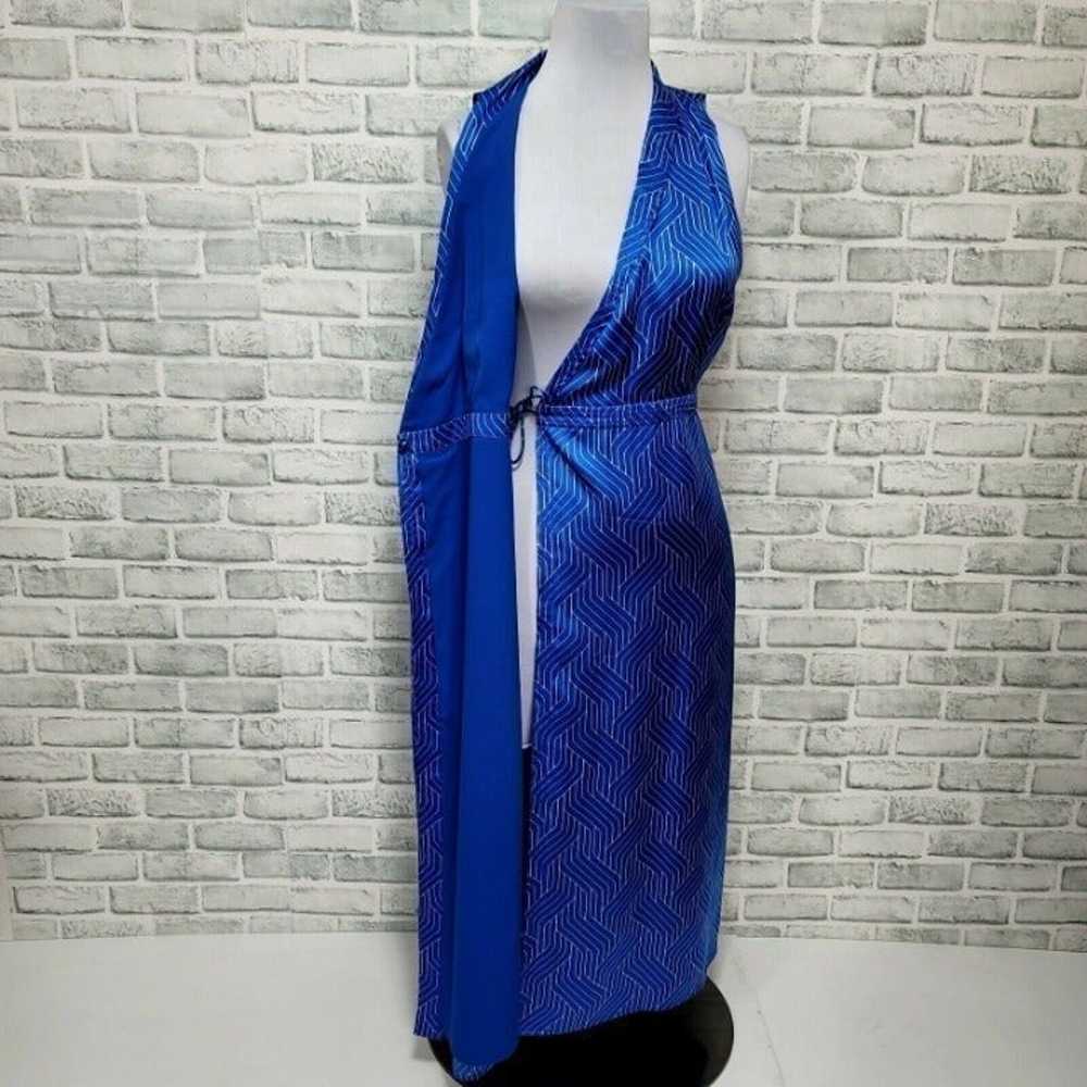 Equipment Size 10 Katherine Blue Silk Geo Pattern… - image 11