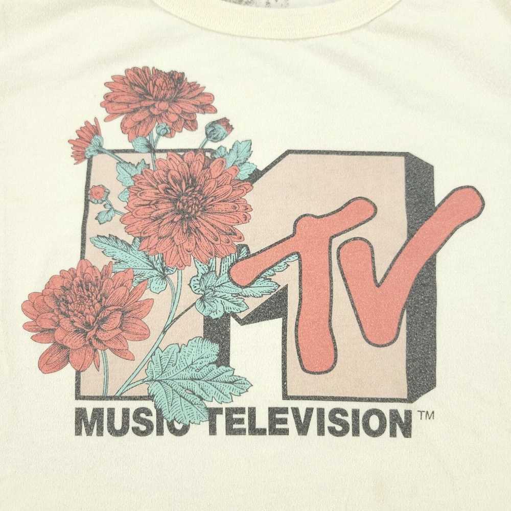 Vintage MTV Shirt Women's Medium Beige Music Tele… - image 2