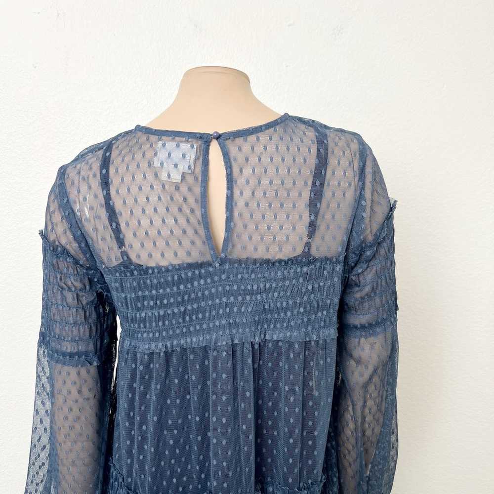 Anthropologie Maeve Size Large L Dusty Blue Embro… - image 4